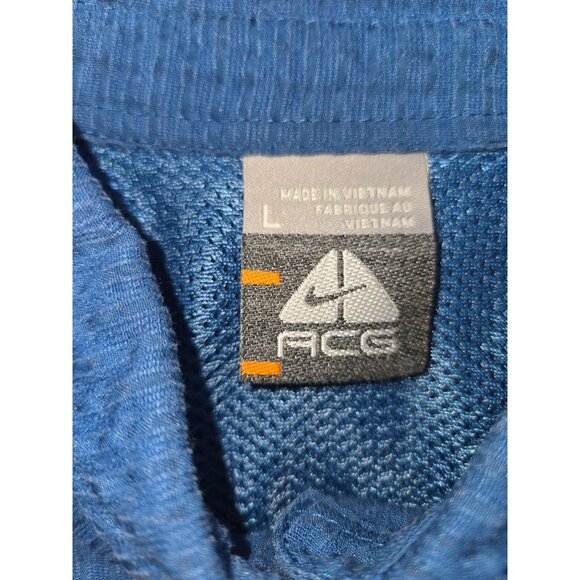 Nike ATG Blue Sleeveless Button-Down Vest Large 80% Rayon & 20% Polyester - Picture 4 of 11